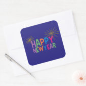 Gelukkig Nieuwjaar met Fireworks Sticker (Envelop)