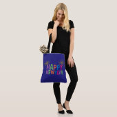 Gelukkig Nieuwjaar met Fireworks Tote Bag (Op model)