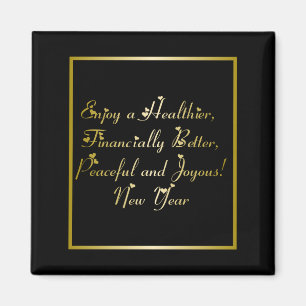 Gelukkig nieuwjaar met hart magneet