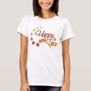 Gelukkig nieuwjaar met sterrenlicht t-shirt