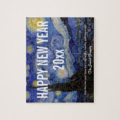 Gelukkig Nieuwjaar met Van Gogh's Sterrennacht Legpuzzel (Verticaal)
