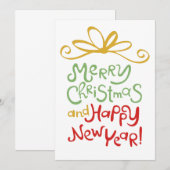 Gelukkig nieuwjaar met vrolijk kerstfeest (Voorkant / Achterkant)