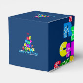 Gelukkig nieuwjaar met vrolijk kerstfeest bedankdoosjes (Achterkant)