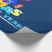 Gelukkig nieuwjaar met vrolijk kerstfeest cadeaupapier (Hoek)