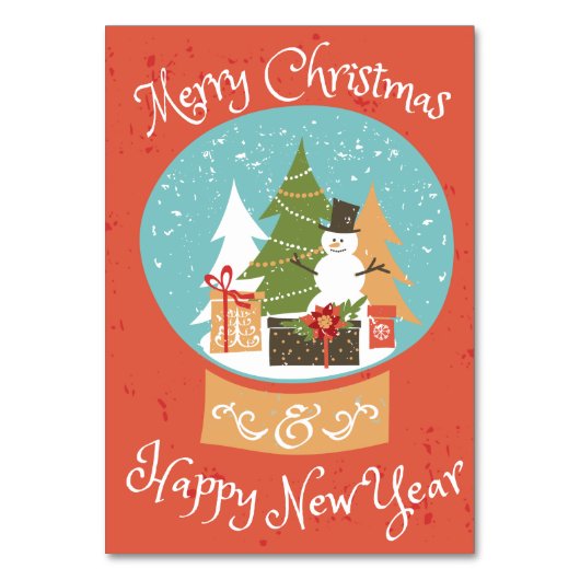 Gelukkig nieuwjaar met vrolijk kerstfeest kaart (Achterkant)