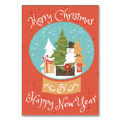 Gelukkig nieuwjaar met vrolijk kerstfeest kaart (Voorkant)