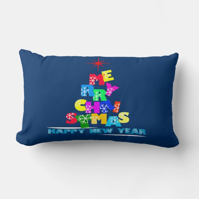 Gelukkig nieuwjaar met vrolijk kerstfeest kussen (Voorkant)