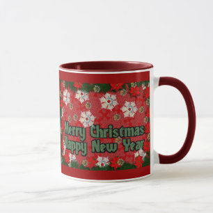 Gelukkig nieuwjaar met vrolijk kerstfeest mok