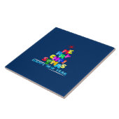 Gelukkig nieuwjaar met vrolijk kerstfeest tegeltje (Zijkant)