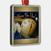 Gelukkig nieuwjaar metalen ornament (Rechts)