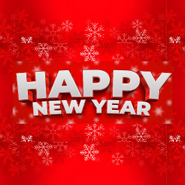 Gelukkig nieuwjaar metalen ornament