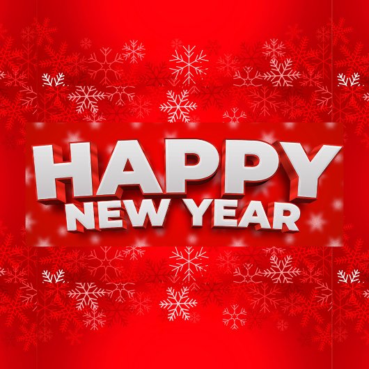 Gelukkig nieuwjaar metalen ornament