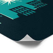 Gelukkig Nieuwjaar Mid-Century Modern Style Poster (Hoek)