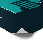 Gelukkig Nieuwjaar Mid Century Modern Style Poster (Hoek)