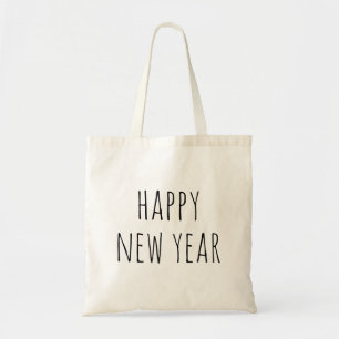 Gelukkig nieuwjaar Minimalistische Schattigee va Tote Bag