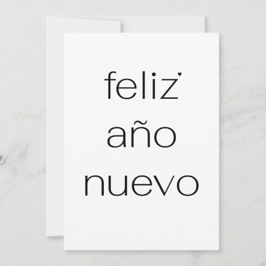 Gelukkig Nieuwjaar - minimalistische typografiekaa Feestdagenkaart (Voorkant)