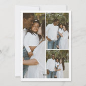 Gelukkig Nieuwjaar Modern Chic Familie 4 Foto's Co Feestdagenkaart (Achterkant)