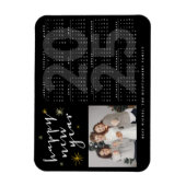 Gelukkig Nieuwjaar Modern Gold Starburst 2025 Kale Magneet (Verticaal)