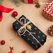 Gelukkig Nieuwjaar Modern Minimalistisch Monogram Cadeaupapier