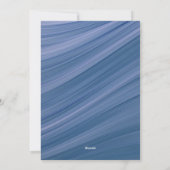 Gelukkig Nieuwjaar Modern Script 2 Foto / Blauw Feestdagenkaart (Achterkant)