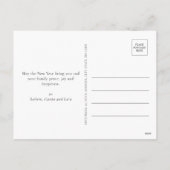 Gelukkig Nieuwjaar Modern Script Foto Feestdagenkaart (Achterkant)