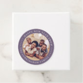 Gelukkig Nieuwjaar Moderne Eenvoudige Chic Familie Bedankjes Labels (In situ)