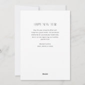 Gelukkig nieuwjaar moderne foto feestdagenkaart (Achterkant)