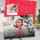 Gelukkig Nieuwjaar Moderne Klassieke Typografie Fo Feestdagenkaart