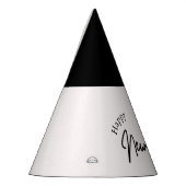 Gelukkig Nieuwjaar Moderne Minimalistische Typogra Feesthoedjes (Links)