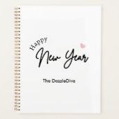 Gelukkig Nieuwjaar Moderne Minimalistische Typogra Planner (Voorkant)