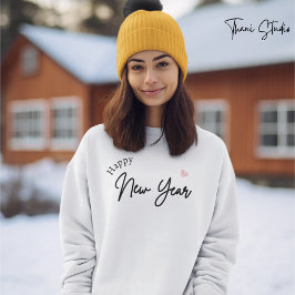 Gelukkig Nieuwjaar Moderne Minimalistische Typogra Trui