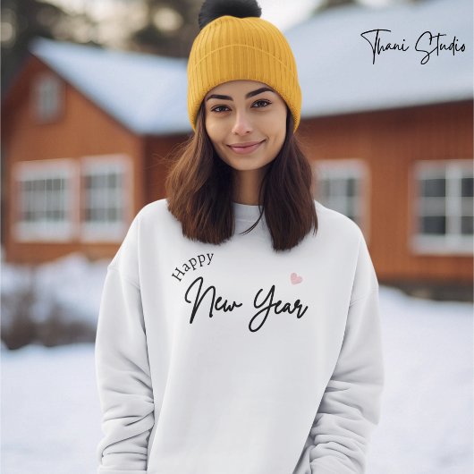 Gelukkig Nieuwjaar Moderne Minimalistische Typogra Trui