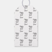 Gelukkig nieuwjaar! Moderne tekst afbeelding feest Cadeaulabel (Achterkant)