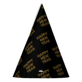 Gelukkig nieuwjaar moderne typografie feesthoedjes (Links)