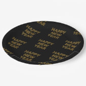 Gelukkig nieuwjaar moderne typografie papieren bordje (Gekanteld)