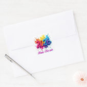 Gelukkig Nieuwjaar Moderne Typografie Sticker (Envelop)