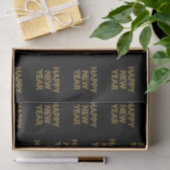 Gelukkig nieuwjaar moderne typografie tissuepapier (Geschenk)