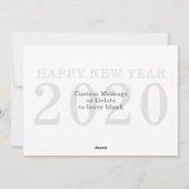 Gelukkig Nieuwjaar Moderne Vakantie Foto Eenvoudig Feestdagenkaart (Achterkant)
