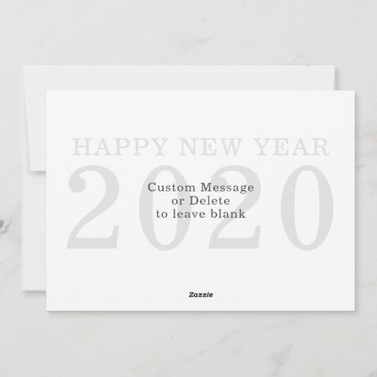 Gelukkig Nieuwjaar Moderne Vakantie Foto Eenvoudig Feestdagenkaart (Achterkant)