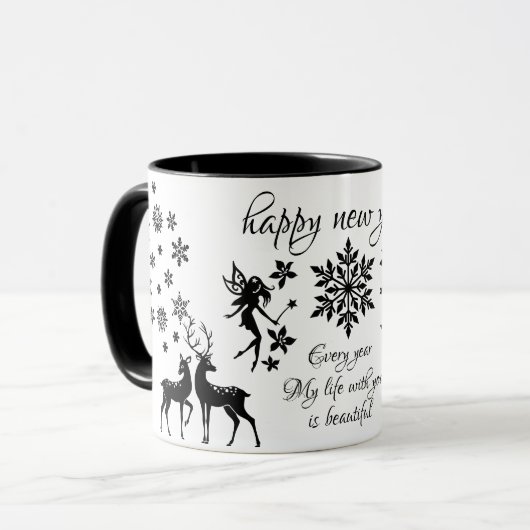 gelukkig nieuwjaar mok (Voorkant links)