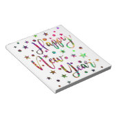 Gelukkig nieuwjaar, nieuwjaarsfeest notitieblok (Schuin)