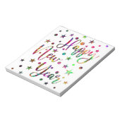 Gelukkig nieuwjaar, nieuwjaarsfeest notitieblok (Linkerzijde)