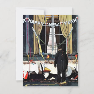 Gelukkig Nieuwjaar - Norman Rockwell Feestdagenkaart