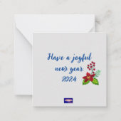 Gelukkig Nieuwjaar Notitiekaartje (Achterkant)