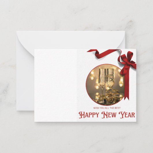 Gelukkig Nieuwjaar Notitiekaartje (Voorkant)