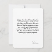 gelukkig nieuwjaar notitiekaartje (Achterkant)