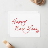 gelukkig nieuwjaar notitiekaartje (Voorkant / Achterkant in situ)