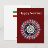 Gelukkig Nieuwjaar Nowruz Feestdagenkaart (Voorkant / Achterkant)