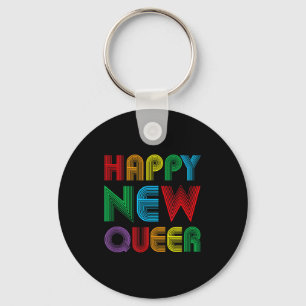 Gelukkig Nieuwjaar Oud en Nieuw Queer Homoseksueel Sleutelhanger