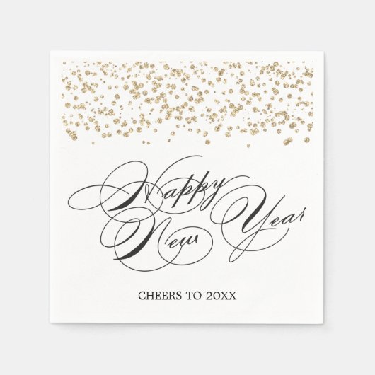 Gelukkig Nieuwjaar - Oudejaarsfeest servetten (Voorkant)